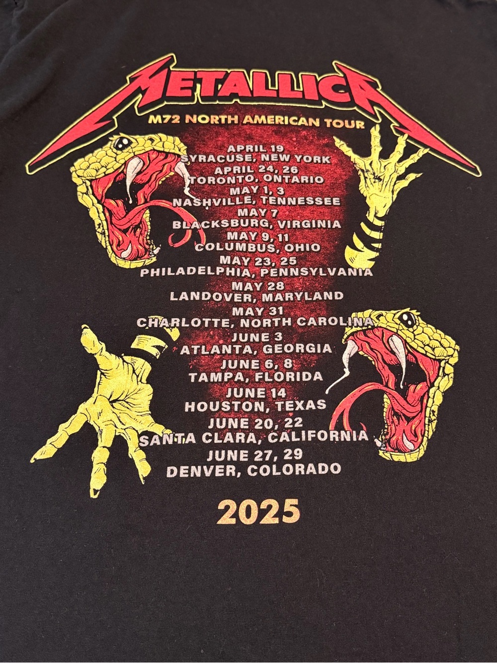 Metallica band tee Tour merch shirt grunge metal 90s Y2K vintage style large - Picture 6 of 6